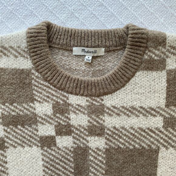 Madewell Hartfield Pullover Sweater Soft Alpaca Blend Heather Ashwood Boxy Fit M - Picture 10 of 15